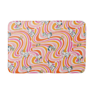 Tapis De Bain Snoopy & Woodstock Super Vibes Motif orange
