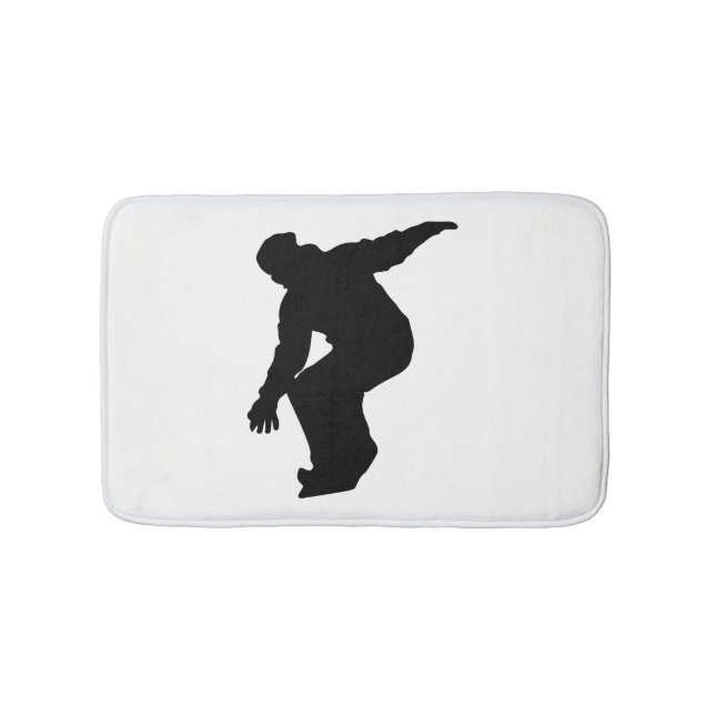 Tapis De Bain Snowboardeur Silhouette (Devant)
