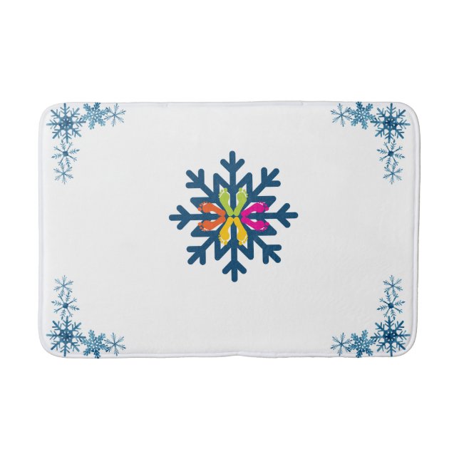 Tapis De Bain Snowflakes Motif Bathmat (Devant)