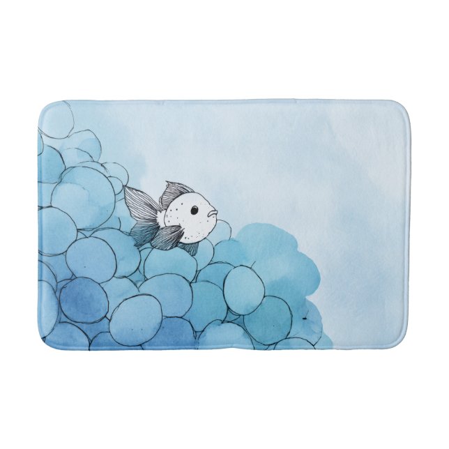 Tapis De Bain Soft colors. Sweet fish. Happy feet. (Devant)