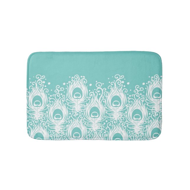 Tapis De Bain Soft peacock feathers (Devant)