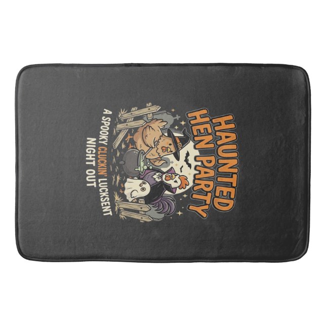 Tapis De Bain Soirée de Poule Hantée d'Halloween (Devant)