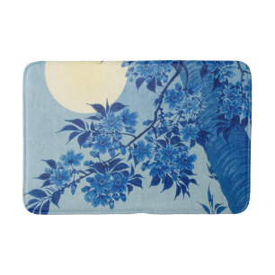 Tapis De Bain Soirée Lune Arbre Bleu Lune