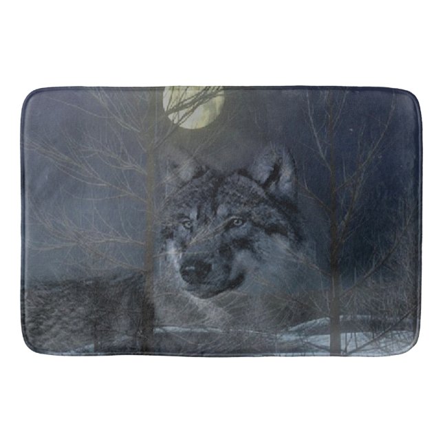 Tapis De Bain Soirée Wolf Spirit Moon (Devant)