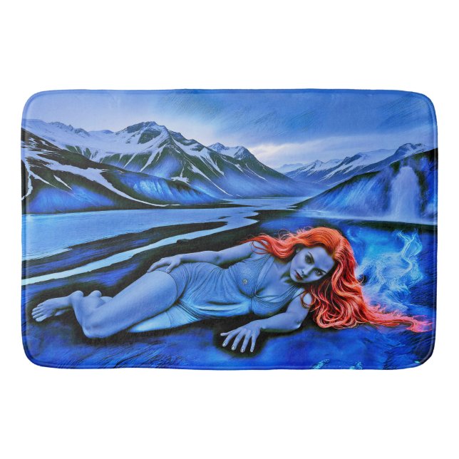 Tapis De Bain "Sólvátra" - Flamme sous la glace (Devant)