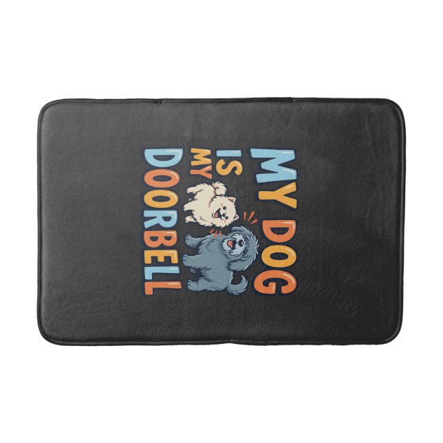 Tapis De Bain Sonnette Drôle pour Chien Amateur d'Animaux (Devant)