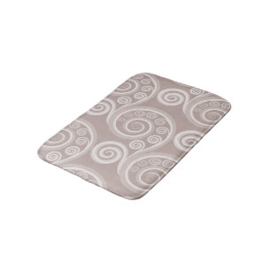 Tapis De Bain Sophistiqué Feuille de la graisse argentée