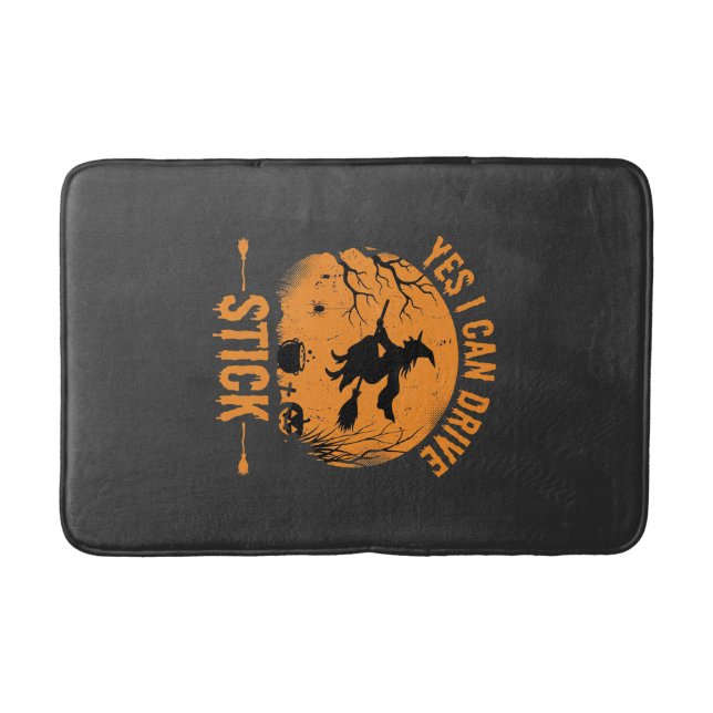 Tapis De Bain Sorcière d'Halloween Drive Stick Graphique_1 (Devant)