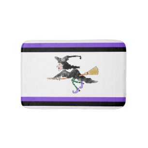 Tapis De Bain Sorcière Sur Le Mat De Bain De Salle