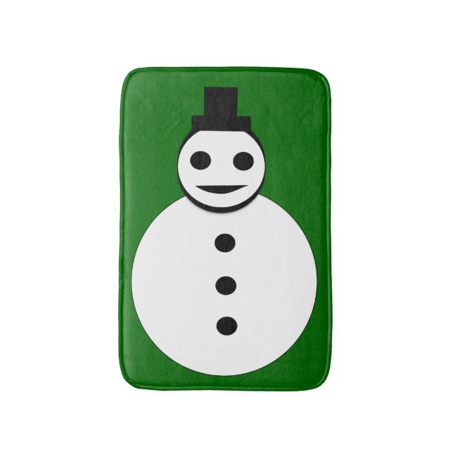 Tapis De Bain Sourire Noël Snowman Bath Mat (Devant (Vertical))