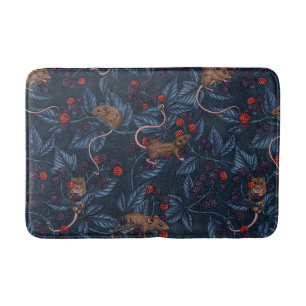 Tapis De Bain Souris et mûres sur la marine