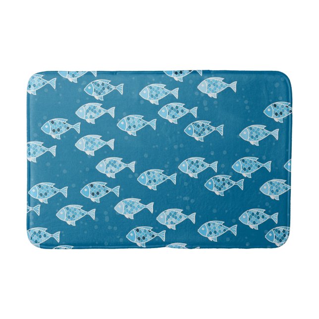 Tapis De Bain Sous le design du poisson de mer (Devant)