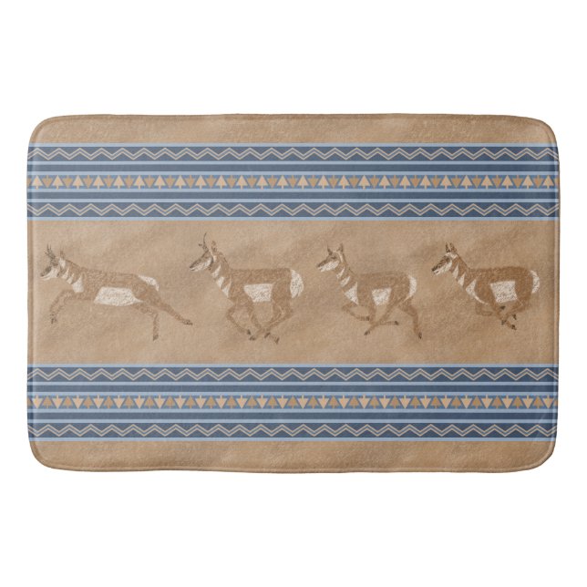Tapis De Bain Southwest Pronghorn Antelope Herd Art (Devant)