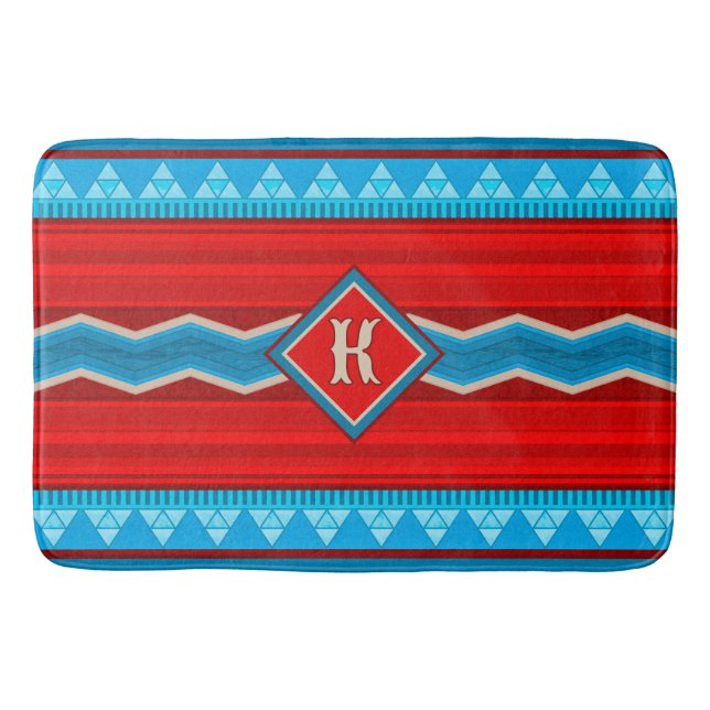 Tapis De Bain Southwest River Canyon Rouge Turquoise Personnalis (Devant)