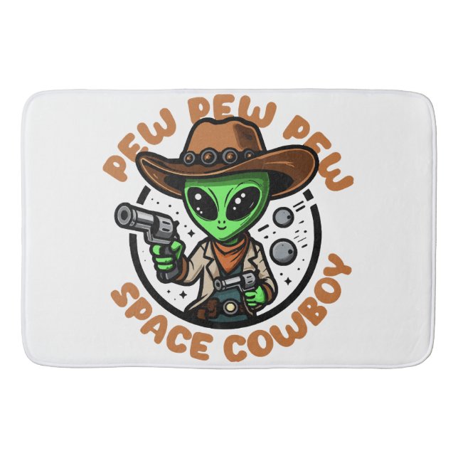 Tapis De Bain Space Cowboy Funny Alien (Devant)