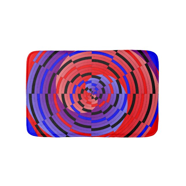 Tapis De Bain Spirale contre le rouge et le bleu par Kenneth Yon (Devant)