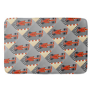 Tapis De Bain Sports mécaniques de voiture de course rouge  