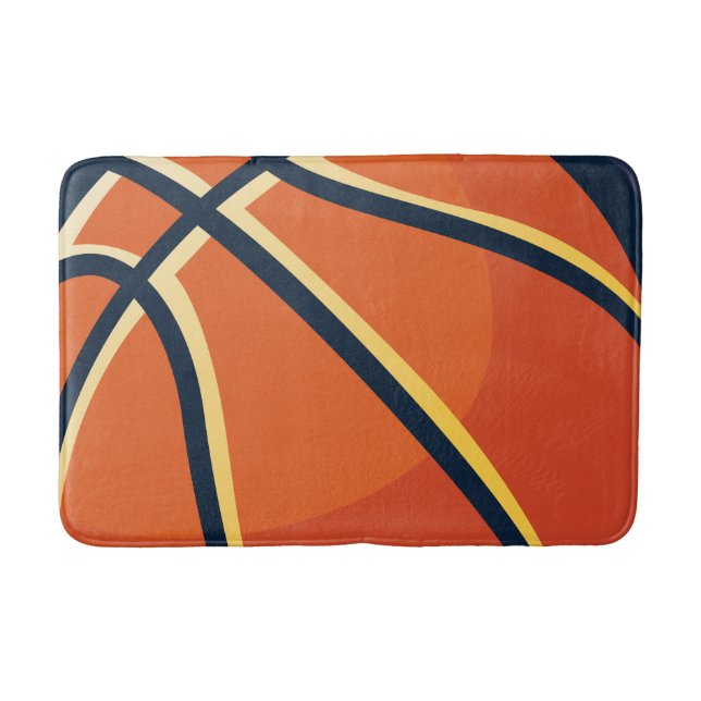 Tapis De Bain Sports Orange Basket-ball (Devant)