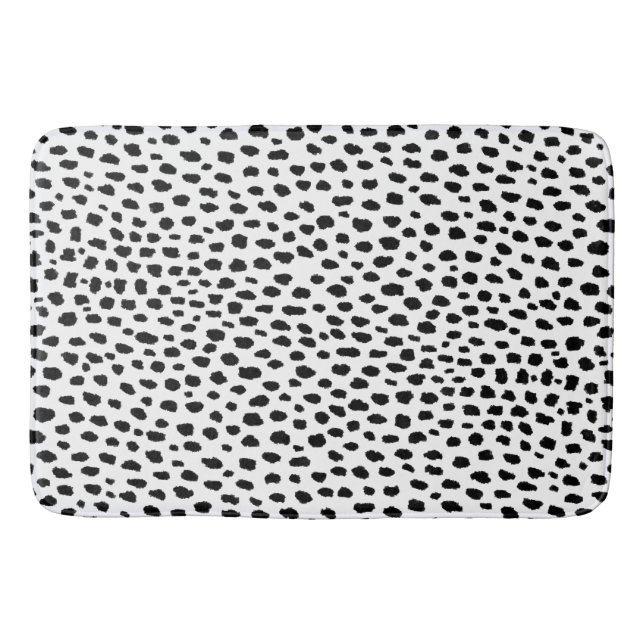 Tapis De Bain Spots dalmatiens (noir/blanc) (Devant)