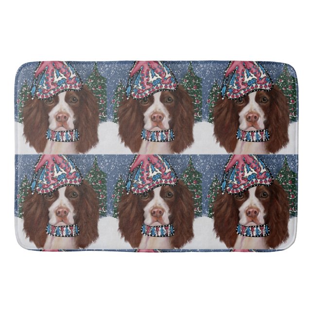TAPIS DE BAIN SPRINGER SPANIEL ANGLAIS           (Devant)