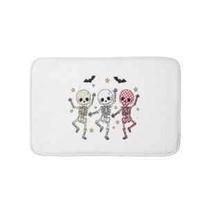 Tapis De Bain Squelettes dansants mignons d'Halloween