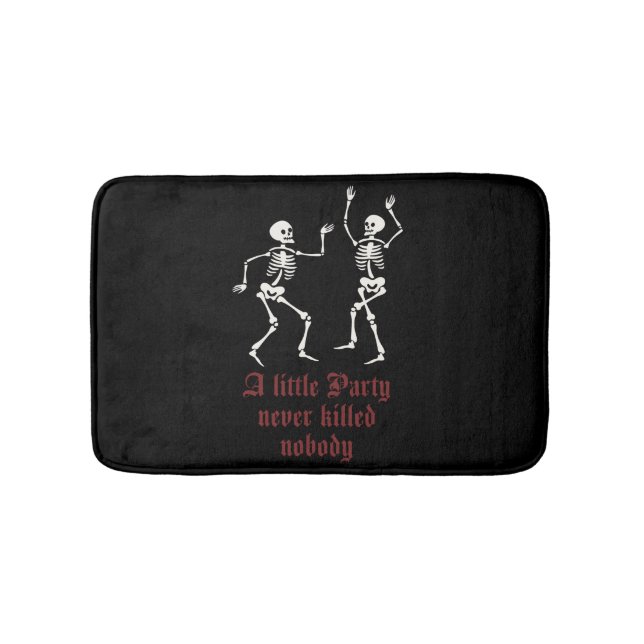 Tapis De Bain Squelettes d'Halloween contemporains (Devant)