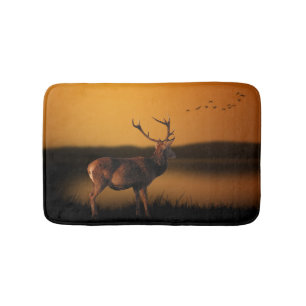 Tapis De Bain Stag Sunrise Misty Morning Deer