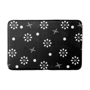 Tapis De Bain Starburts de l'âge atomique Noir Blanc 2