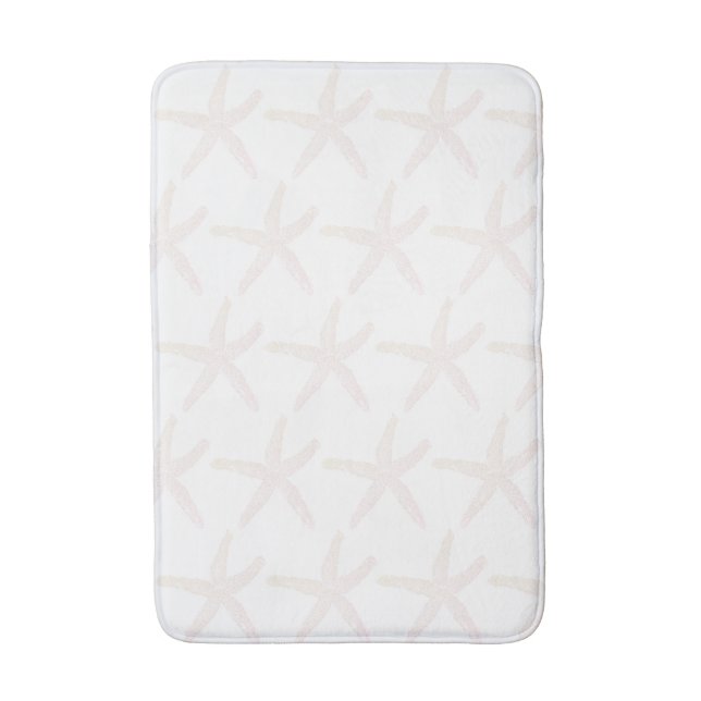 Tapis De Bain Starfish Motifs Plage Nautique Pêche Blanc Cute (Devant (Vertical))