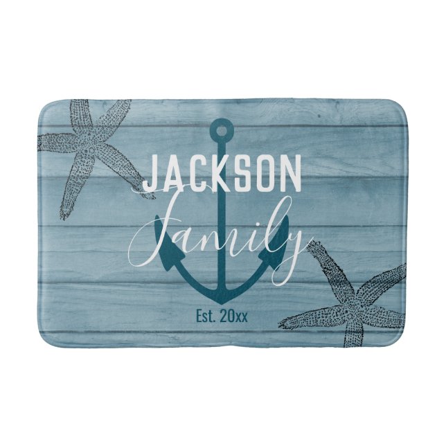 Tapis De Bain Starfish Rustique Poisson à étoiles Custom Family  (Devant)