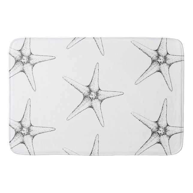 Tapis De Bain Starfish Vie marine moderne motif salle de bain (Devant)