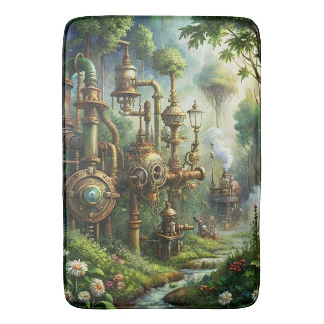 Tapis De Bain Steampunk Garden Bain Mat (devant Vertical)