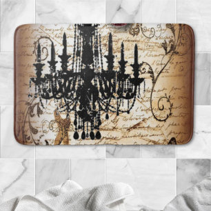 Tapis De Bain stéampunk goth scripts paris chandelier vintage
