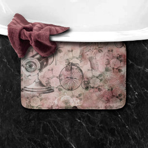 Tapis De Bain Steampunk romantique   Ephémère Vintage antique