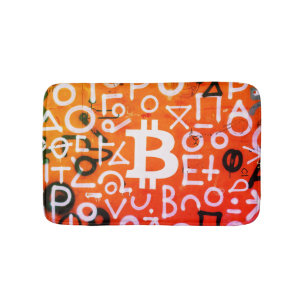 Tapis De Bain Street Art "Bitcoin Graffiti" (Style #7)