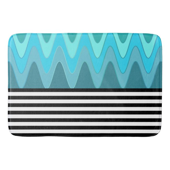 Tapis De Bain Stripes & Mélange Motif + vos idées (Devant)