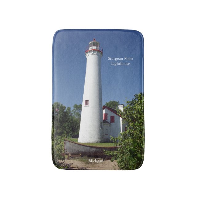 Tapis De Bain Sturgeon Point Lighthouse & Boat grand bain (Devant (Vertical))