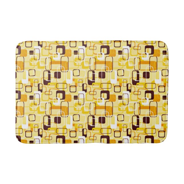 Tapis De Bain Style abstrait jaune et noir moderne (Devant)