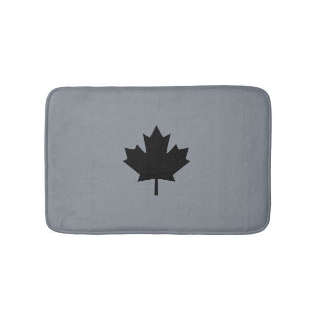 Tapis De Bain Style canadien de feuille d'érable noire (Devant)