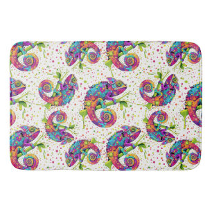 Tapis De Bain Style d'aquarelle des teintures Chameleon