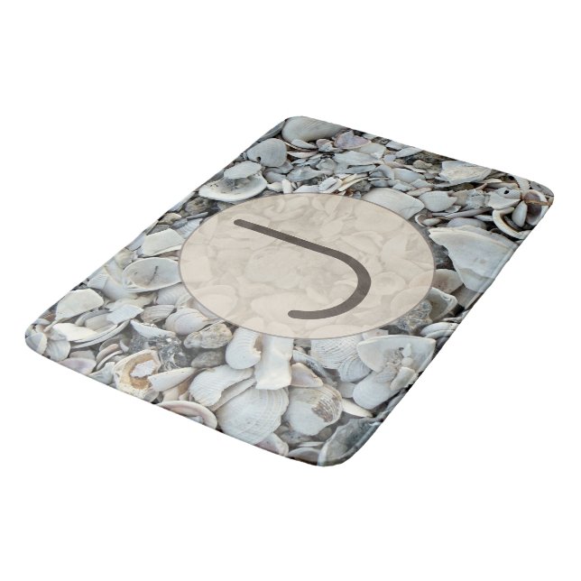 Tapis De Bain Style de bain initial Coquilles de rivage (Angle)