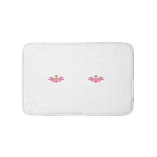 Tapis De Bain Style Décor, Rose Chaud, Laiton Antique