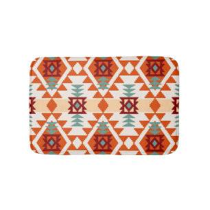 Tapis De Bain Style natif américain géométrique sans couture