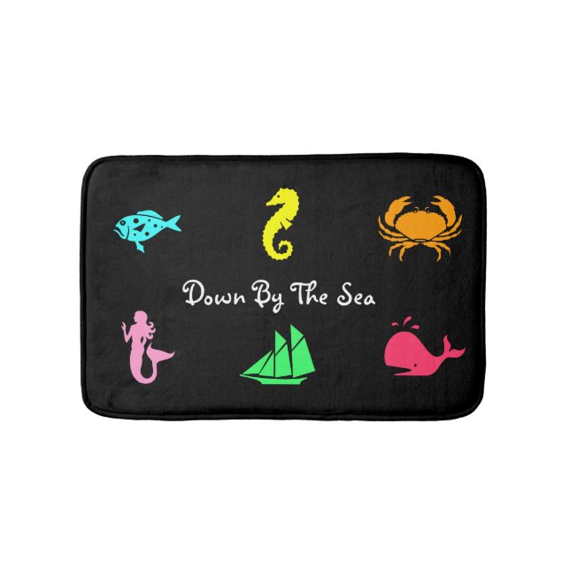 Tapis De Bain Style Ocean Glow_nautique thème_aquarium (Devant)