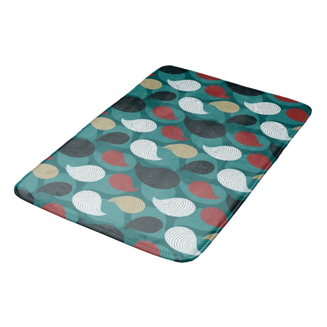 Tapis De Bain Style rétro dans une spirale de couleurs attrayant (Angle)
