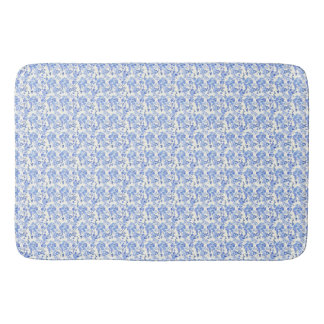 Tapis De Bain Style Toile Français Bleu et Blanc