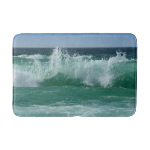 Tapis De Bain Stylish Beach Waves Nature Modèle balnéaire Moyen