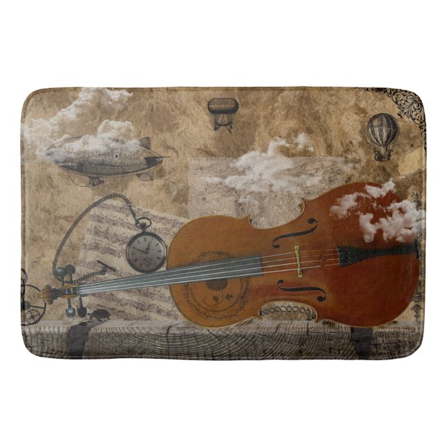 Tapis De Bain Suite de Steampunk de violoncelle (Devant)
