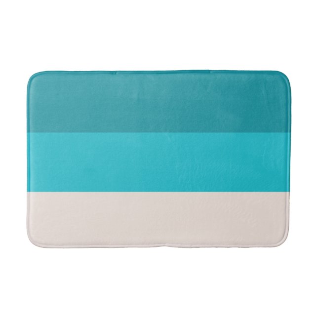 Tapis De Bain Summer Blue Beach Vibe Colorblock (Devant)