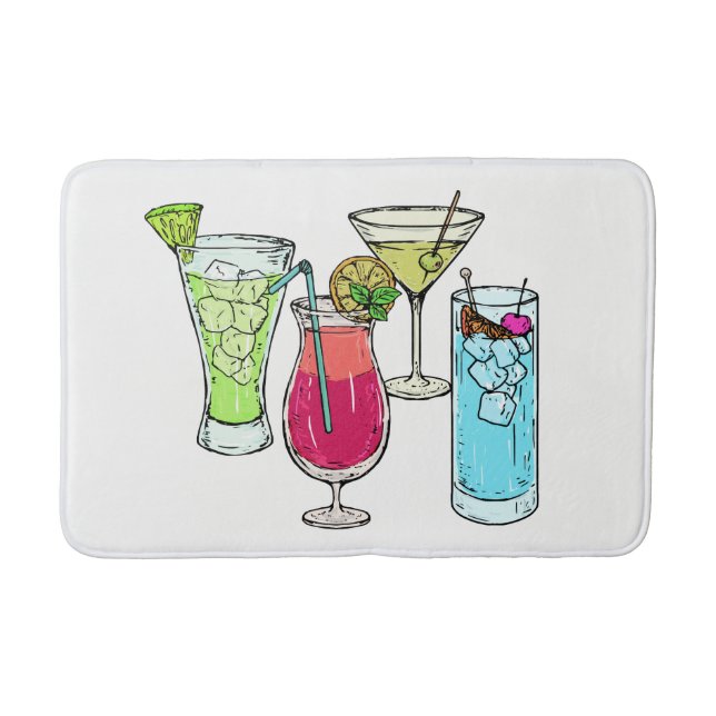 Tapis De Bain Summer Cocktails nattes (Devant)